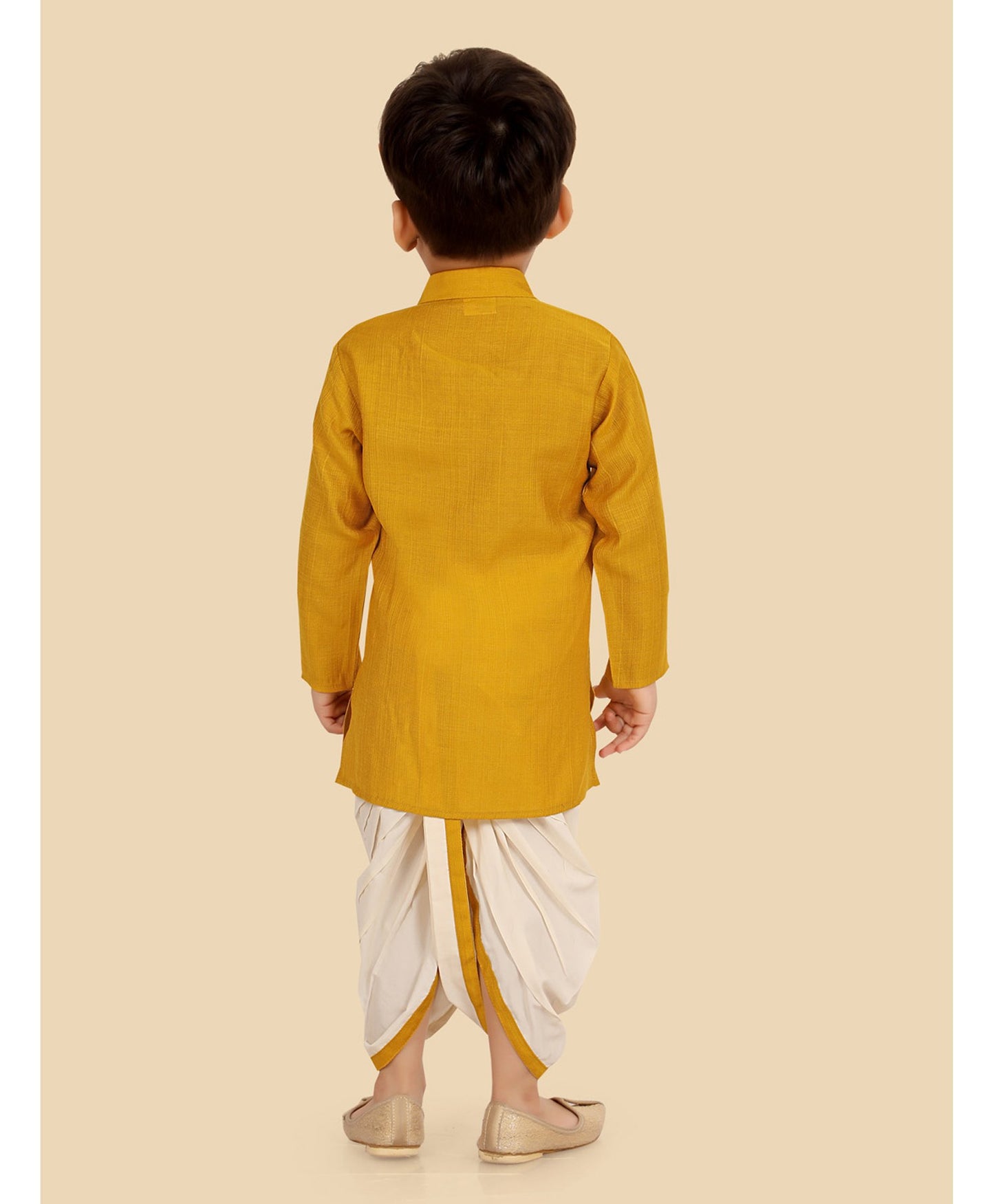 Cotton Silk Woven Full Sleeves Solid Coordinating Dhoti Kurta Set