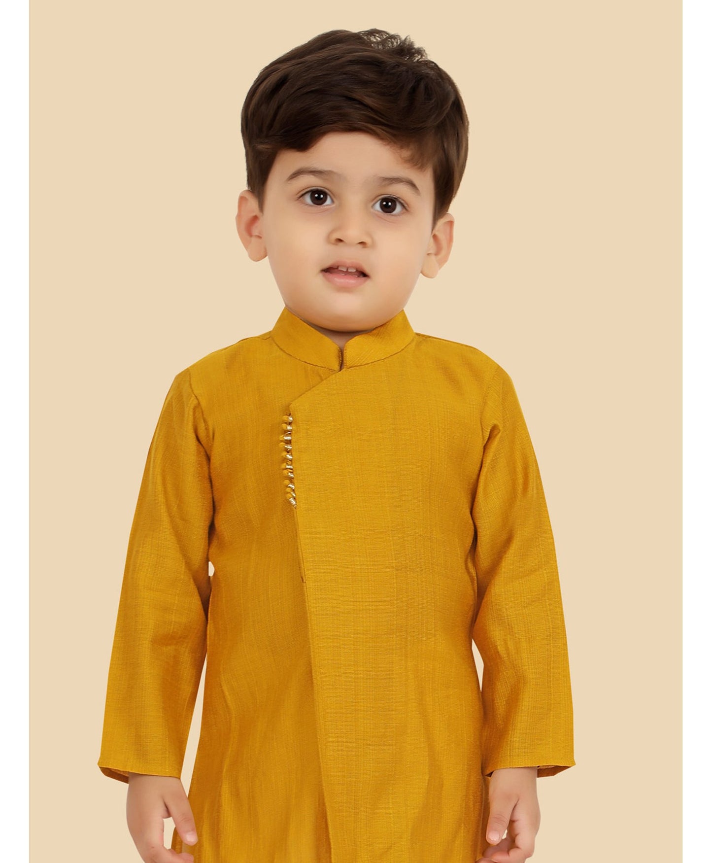 Cotton Silk Woven Full Sleeves Solid Coordinating Dhoti Kurta Set