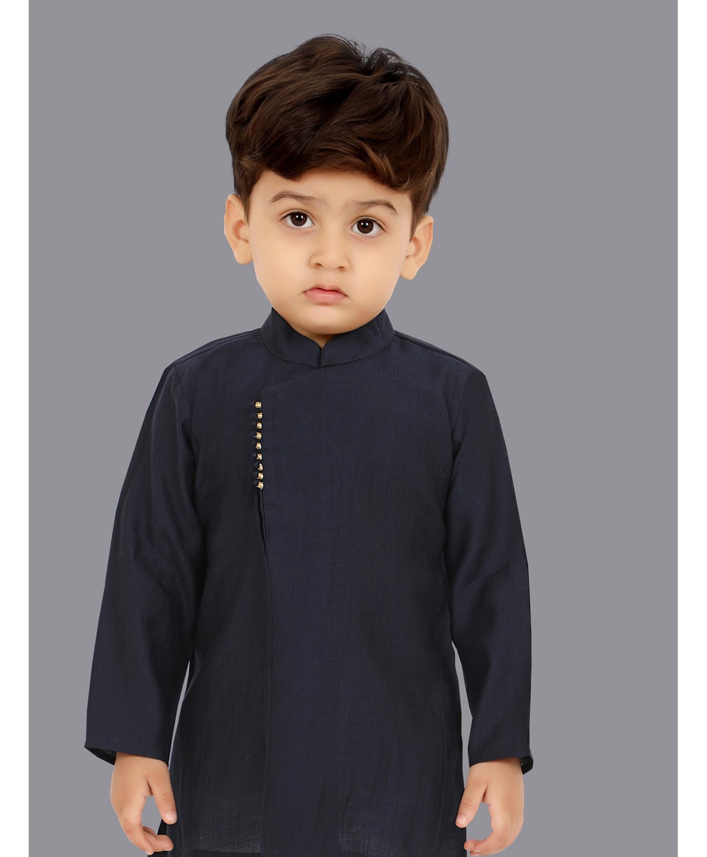 Cotton Silk Woven Full Sleeves Solid Coordinating Dhoti Kurta Set