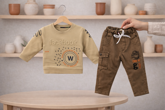 Sweatshirt Set - Warm Beige