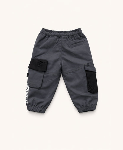 Kids Grey Cargo Pant