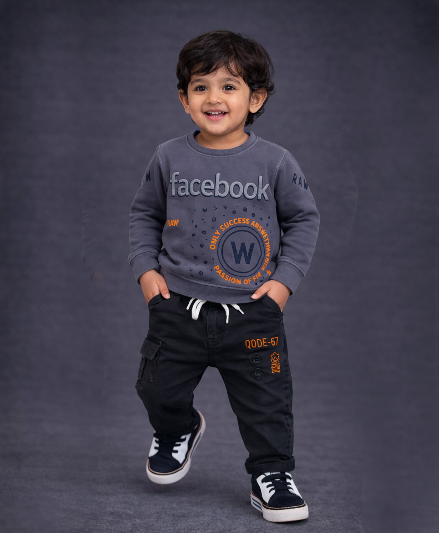Sweatshirt Set - Charcoal Blue