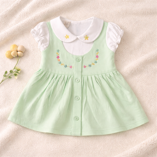 Tiny Blossom Dress - mint green