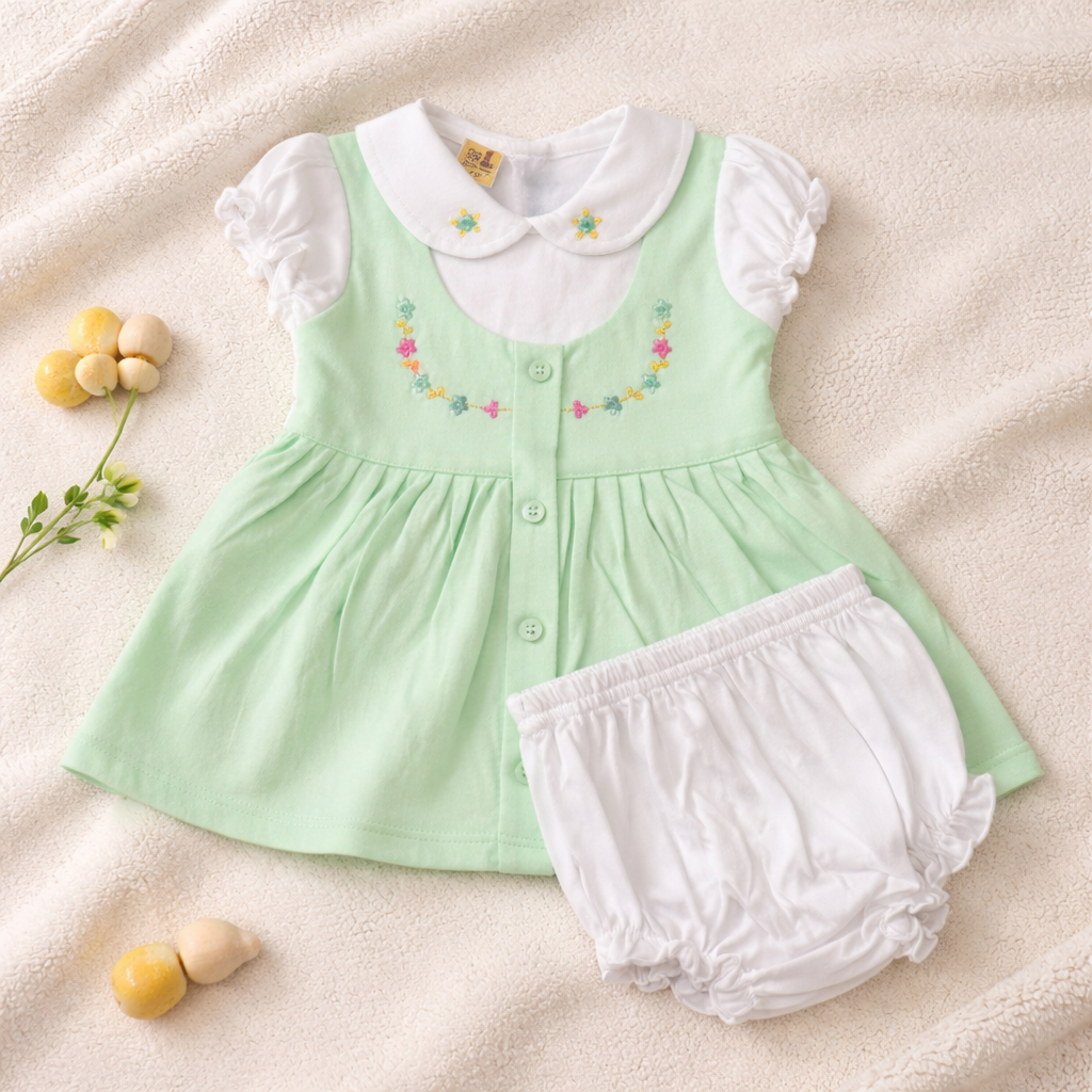 Tiny Blossom Dress - mint green