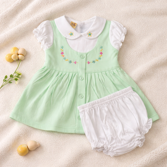 Tiny Blossom Dress - mint green