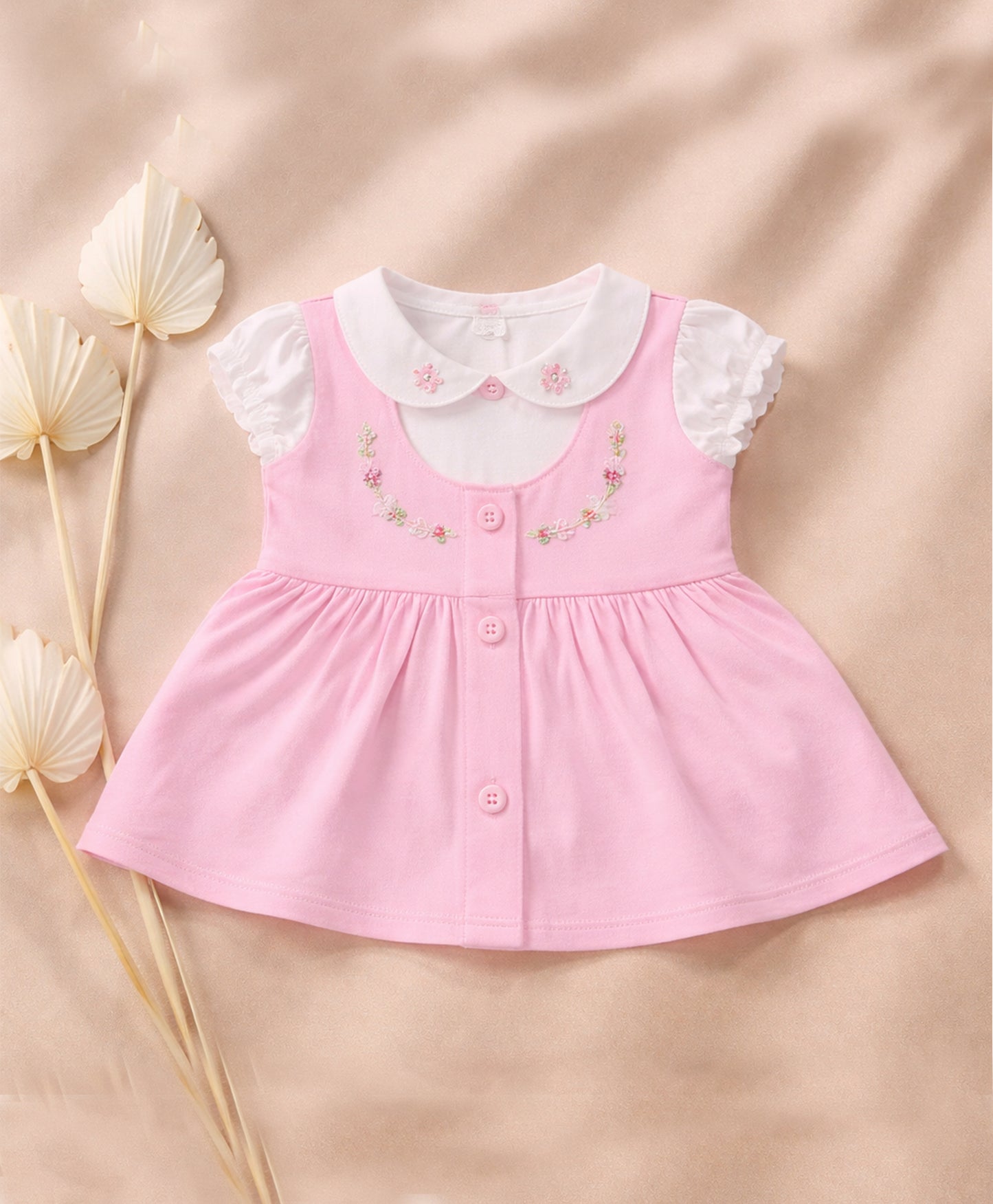 Tiny Blossom Dress - Baby Pink