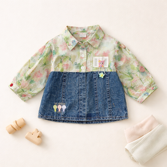 Floral Denim Set