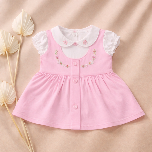 Tiny Blossom Dress - Baby Pink